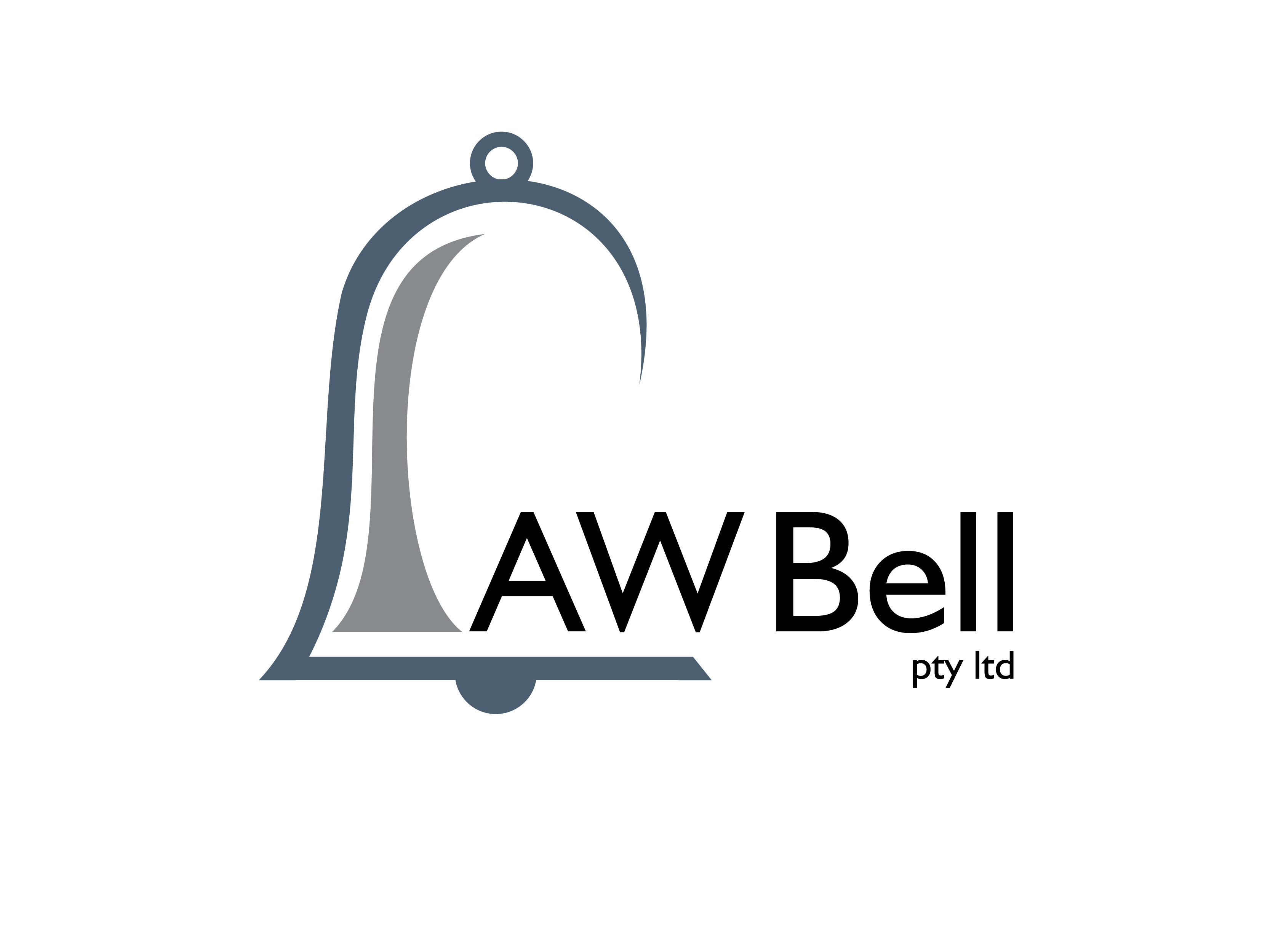 AW Bell company logo text: bell with black text