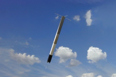 BAE Nulka missile decoy in motion in the sky